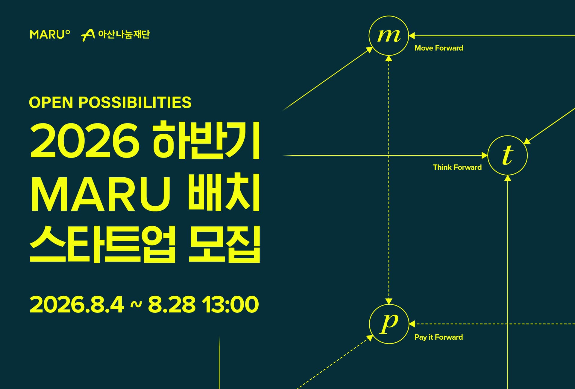 2026 하반기 MARU 배치 스타트업 모집 공고 이미지