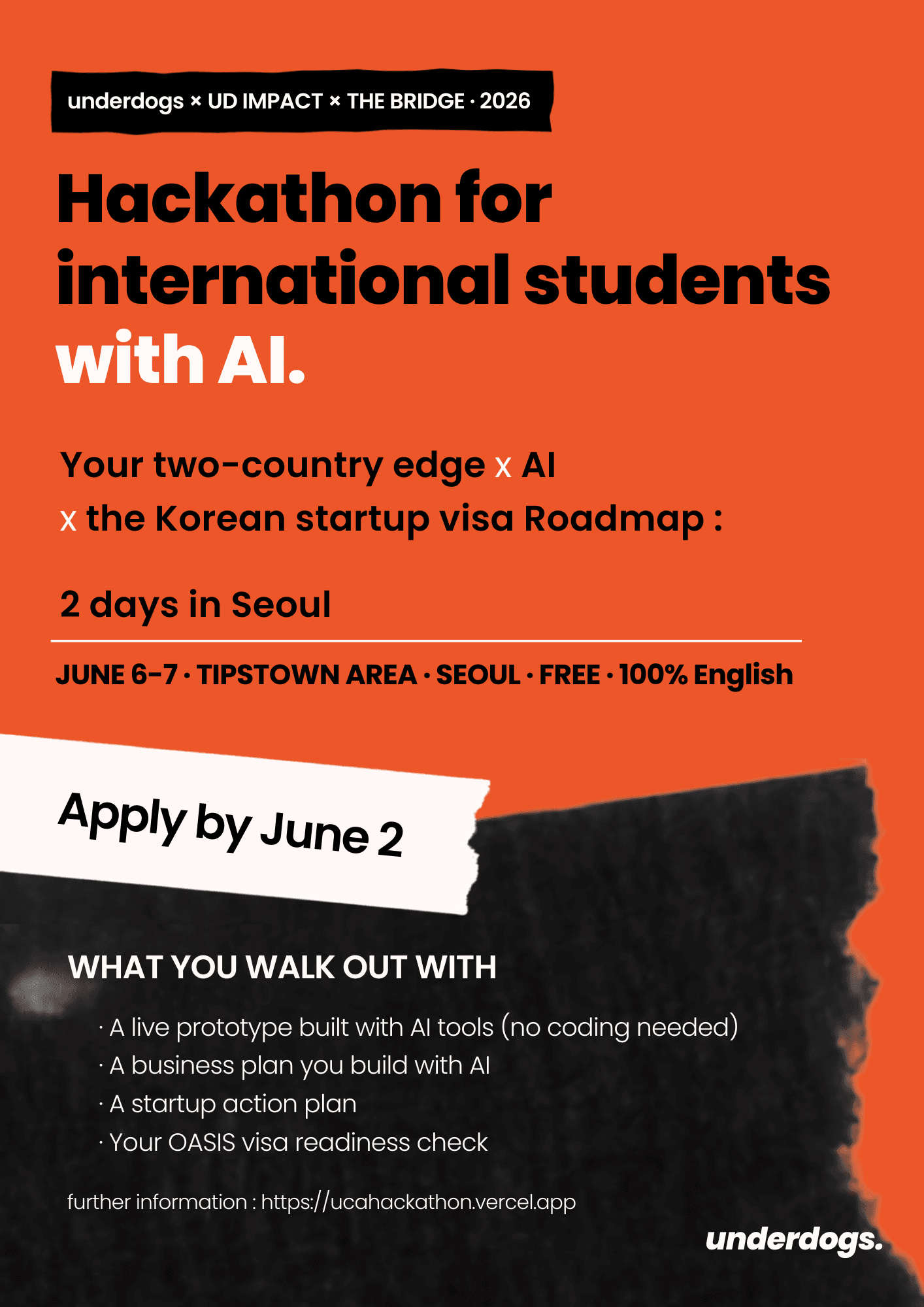 K×CROSSBORDER Hackathon 2026: AI-Powered Startup Program for International Students 공고 이미지