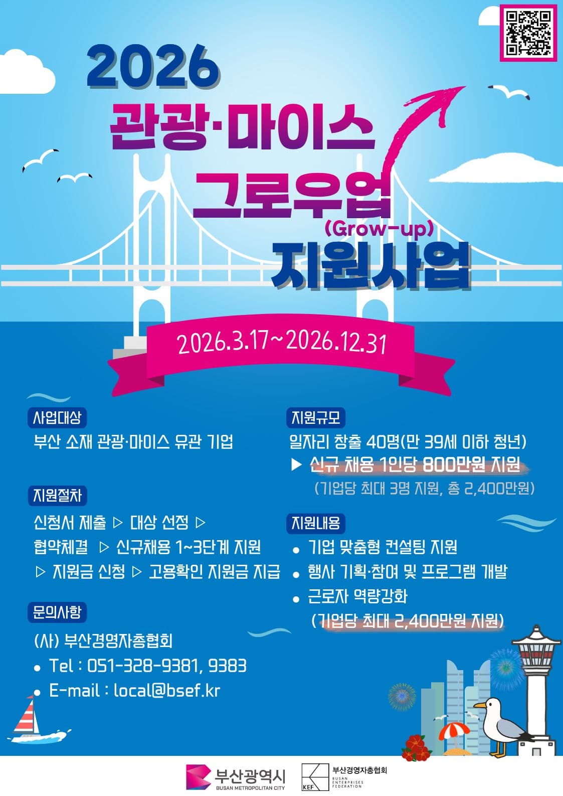 부산 관광ㆍ마이스 그로우업(Grow-up) 지원사업 공고 이미지