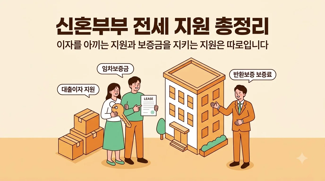 신혼부부 전세 지원 총정리: 대출이자·임차보증금·반환보증까지